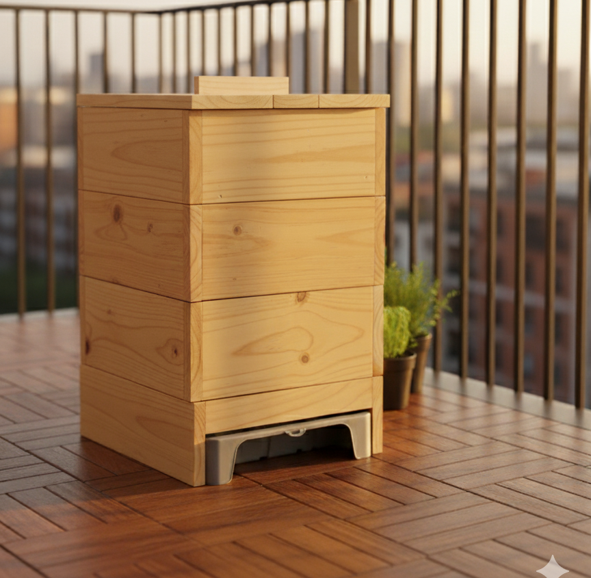 Vermicompostera 4 Niveles con Bandeja